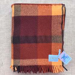 Linen - household: Warm Cosy Browns TRAVEL RUG - New Zealand Wool Blanket