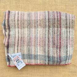 Linen - household: Very heavy "End of Day" Multicolour SMALL SINGLE New Zealand Wool Blanket