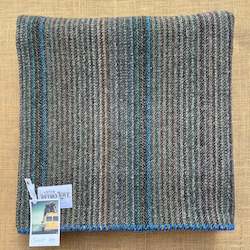 Linen - household: Blue Grey Multicolour Yarn Blanket SINGLE Campfire New Zealand Wool Blanket