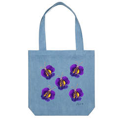 Gift: Cotton Canvas Tote Bag - Lavender Butterflies