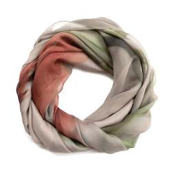 Personal accessories: GOMPHRENA STRAWBERRIES silk chiffon scarf