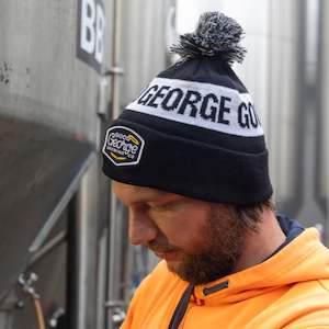 Good George B/W Pom Pom Beanie