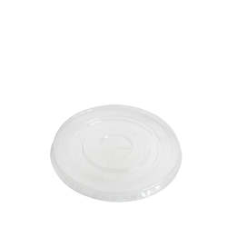 Clear Cups: Clear Cup Flat Lid PLA-12/16oz