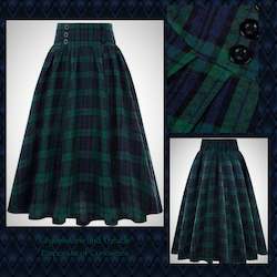 The Black Watch Tartan High Waist Skirt - Size 14 to 20