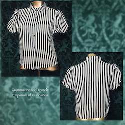 “It’s Wednesday” Striped Blouse - Size 12 to 14