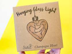 Gift: Hanging glass Heart light