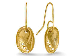 Baby Paua Earrings Small Gold