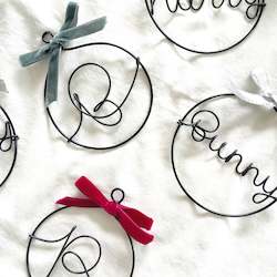 Wire Words: Personalised Bauble