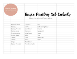 Customised Labels And Bottles: Pantry Set Labels