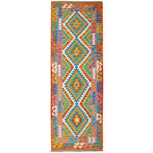 100% Wool Kilim Small Rug 75cm x 207cm