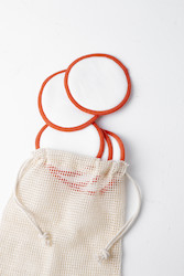 Cosmetic: reusable cleansing face pads (5) w mesh laundry bag