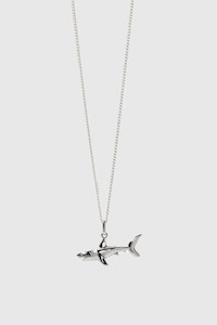 Shark Charm Necklace - Sterling Silver