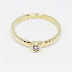 Precious: 9ct rose gold 0.07ct diamond stacker ring
