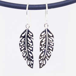 In Ore Classics: Sterling Silver leaf drop earrings