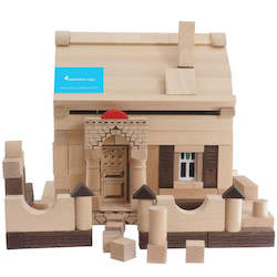 Wooden house construction for kids - 150 pieces