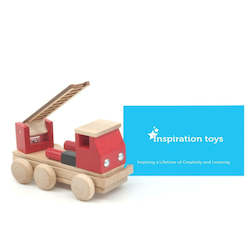 Wooden fire engine for kids