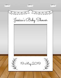 Black and White Rustic Baby Shower InstaFrame