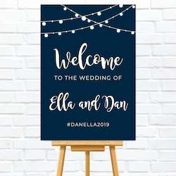 Fairy Lights Welcome Sign
