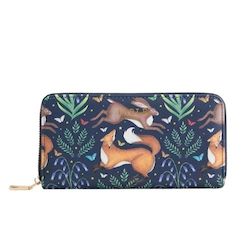 Miss And Mum Gifts: Large Purse Catherine Rowe Navy Fox Rabbit by Fable England