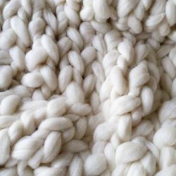 Handknitting - other than cardigan, pullover or similar: Super Chunky Wool - White