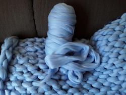 Handknitting - other than cardigan, pullover or similar: Super Chunky Wool - Ice