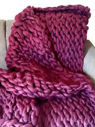 Handknitting - other than cardigan, pullover or similar: Super Chunky Wool - Aubergine
