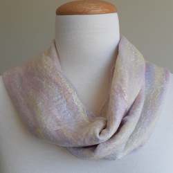 Handknitting - other than cardigan, pullover or similar: Merino Felted Scarf - Sorbet