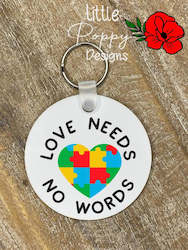 Love needs no words Key Ring