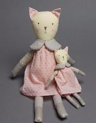Toys: Cat with Pink Dress Rattle