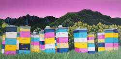 Beehives and mountains