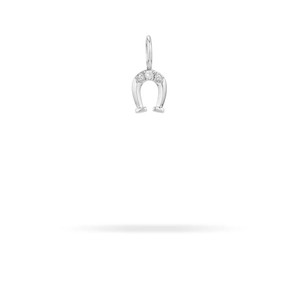 MINI DIAMOND HORSESHOE sterling silver charm - Lulu's Collective Designer Jewell…