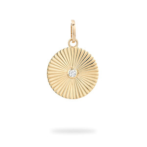 DIAMOND RAYS 14 - carat gold hinged charm Lulu's Collective