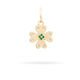 EMERALD + DIAMOND CLOVER 14 - carat yellow gold hinged charm Lulu's Collective