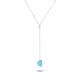 Lucia Drop | Sterling Silver Raw Clear Quartz Necklace