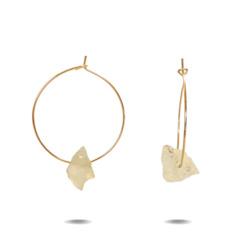 Jewellery: Lena | Gold Filled Citrine Hoop Earrings