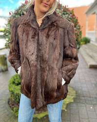 Clothing: VINTAGE Rabbit Fur Chocolate Jacket