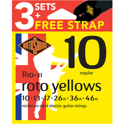 Rotosound 10-46 electric strings 3-pack