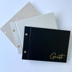 Adult, community, and other education: Gold Foiled Guestbook - Foil Debossed - 'Guests'