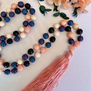 Sorbet Tassel Necklace - Powder Pink