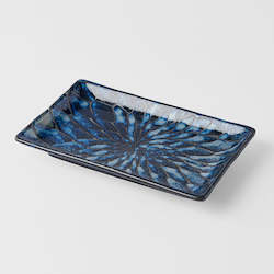 Indigo Blue Net Sushi Plate
