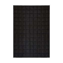 Outdoor Puffy Blankets: Midnight Black Sustainable Down - Puffy Blanket