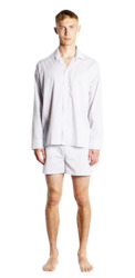 Clothing: NO 5 Pyjama Set | Slate Stripe