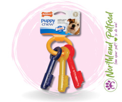 SALE 15% OFF AT CHECKOUT -- Nylabone Puppy Teething Keys