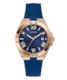 Rose Gold Tone Case Blue Silicone Watch GW0388G3