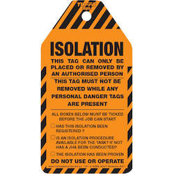 Other Tags: Isolation Tags - Pack of 20