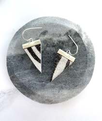 Jewellery manufacturing: Zebra Print Triangle Spear Earrings- Gold or Silver options