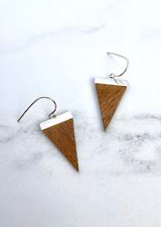 Jewellery manufacturing: Fawn Colour Triangle Spear Earrings- Gold or Silver options