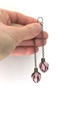 Jewellery manufacturing: Blush Pink Wild Flowers on Bronze Chain