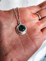 Emerald hex pendant
