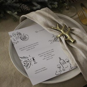 Christmas Dinner Party Downloadable Menu